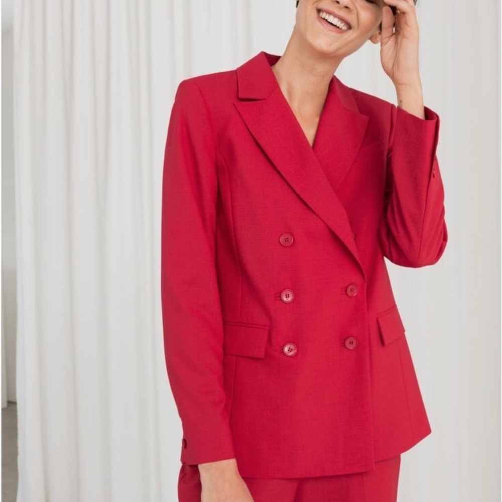 & Other Stories Vibrant Red Blazer
